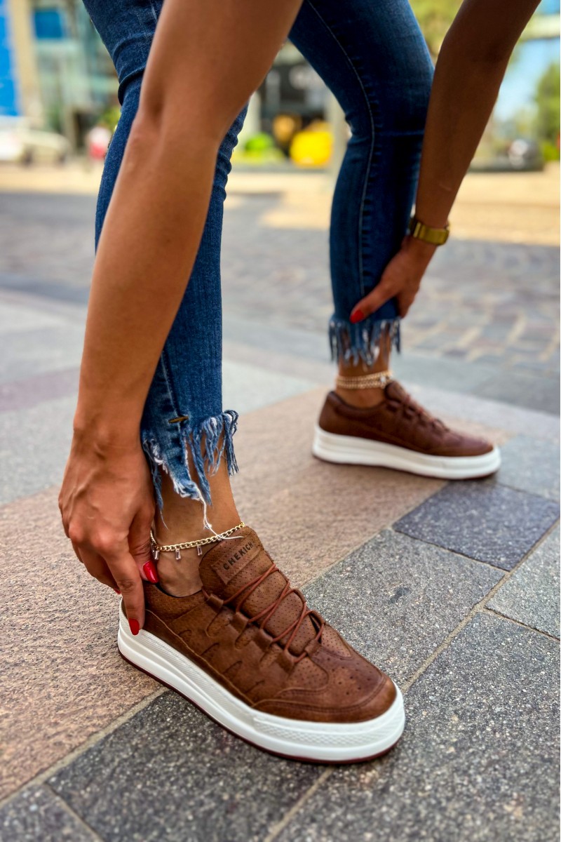 Kadın Sneaker - Taba - 040