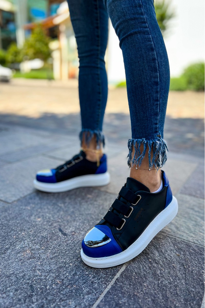 Kadın Sneaker - Siyah Saks Mavisi - 251