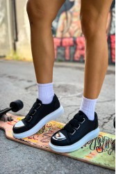 Kadın Sneaker - Siyah Beyaz - 251