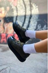 Kadın Sneaker - Siyah Haki - 251