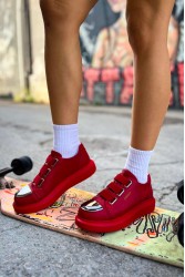 Womens Sneakers - Red - 251