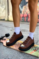 Kadın Sneaker - Siyah Taba - 251