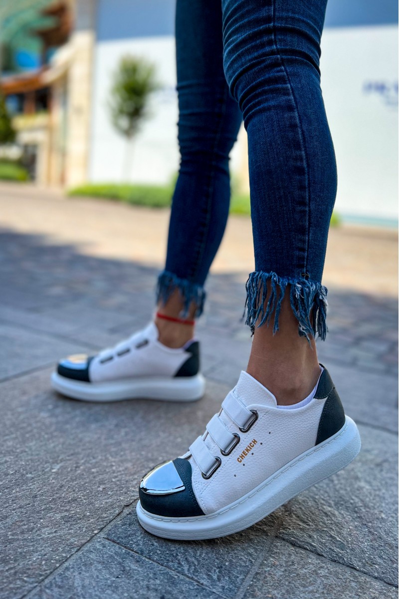 Womens Sneakers - White Gray - 251