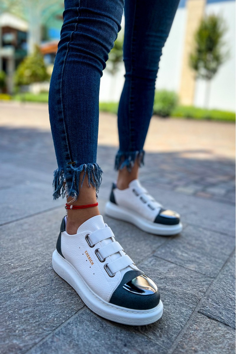 Womens Sneakers - White Gray - 251