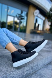 Kadın Spor Bot - Siyah Beyaz - Enzo