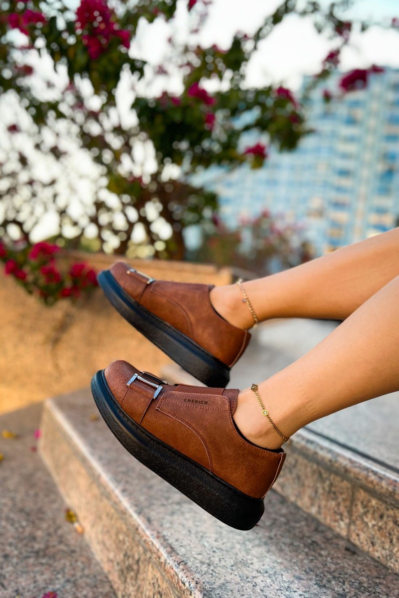 Kadın Sneaker - Taba Siyah - 297