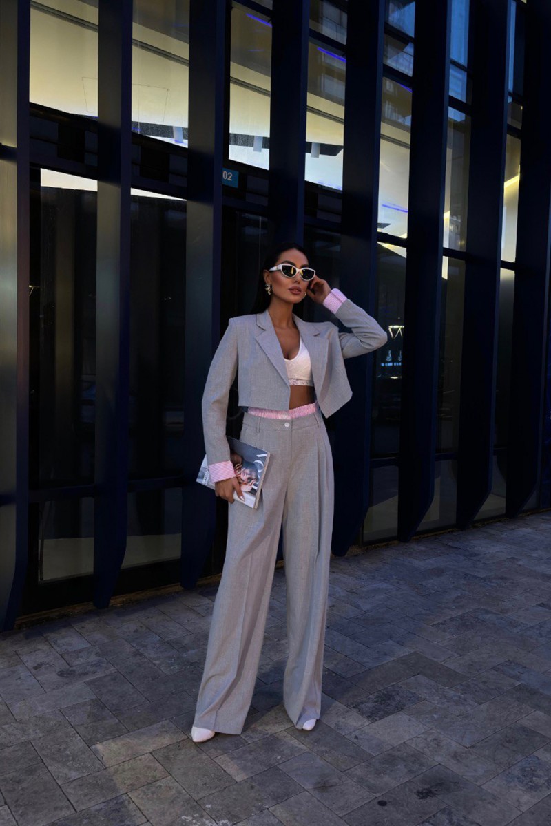 Kadın Takım - Crop - Willow - Gri