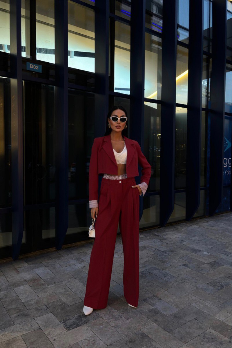 Womens Suit - Crop - Willow - Red
