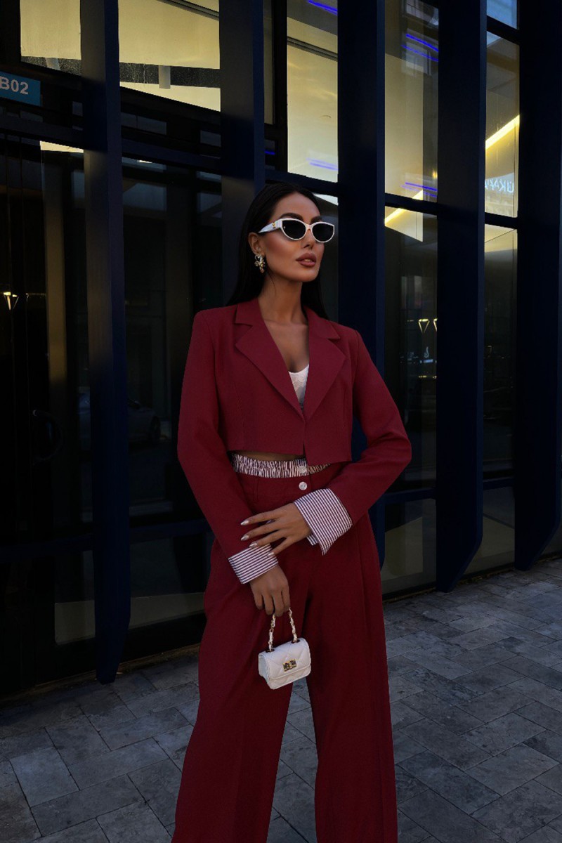 Womens Suit - Crop - Willow - Red