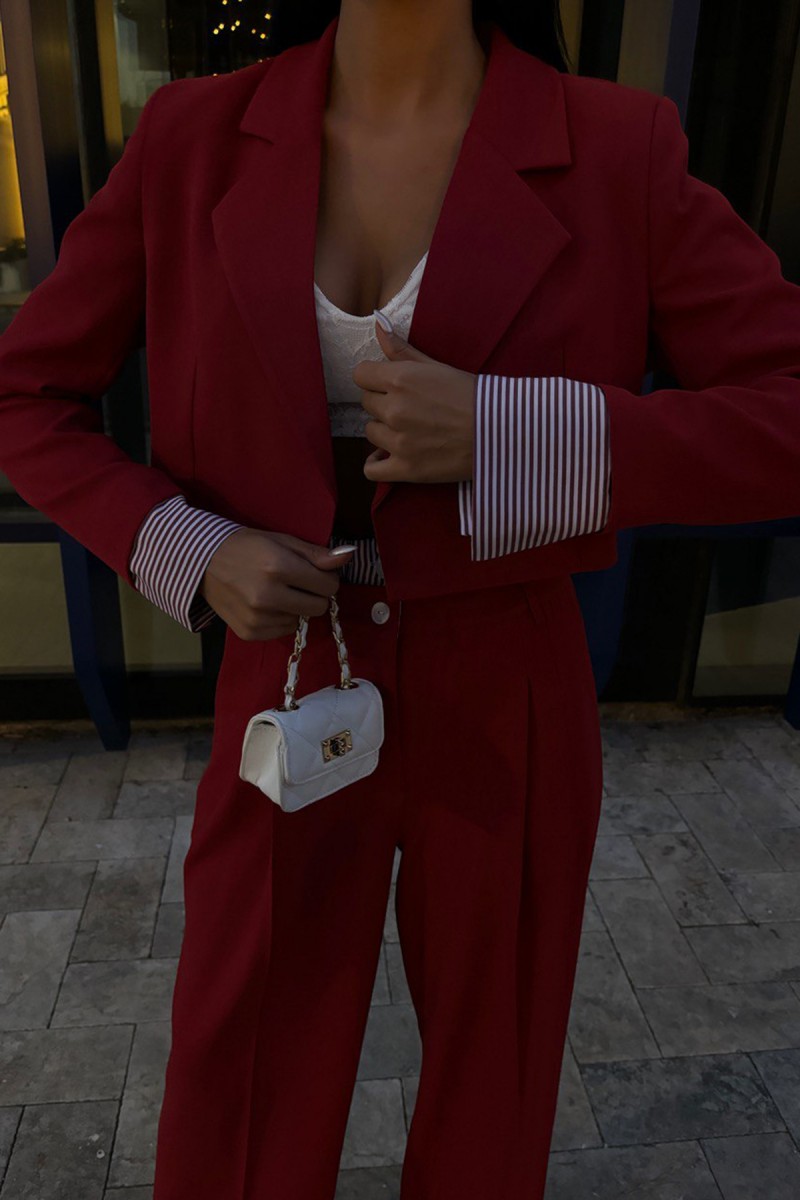 Womens Suit - Crop - Willow - Red