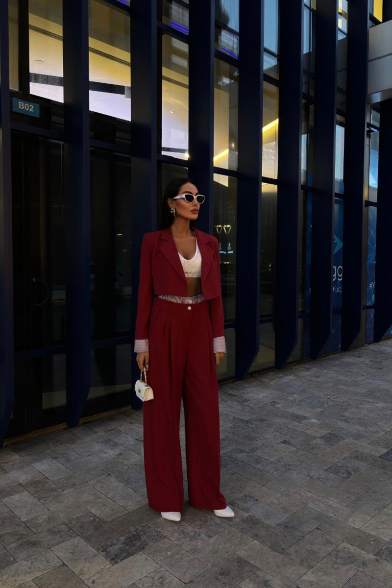 Womens Suit - Crop - Willow - Red