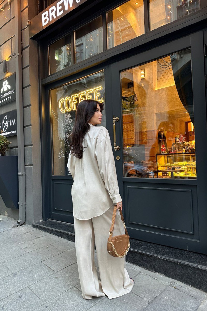 Womens Suit - Glitter - Lila - Beige