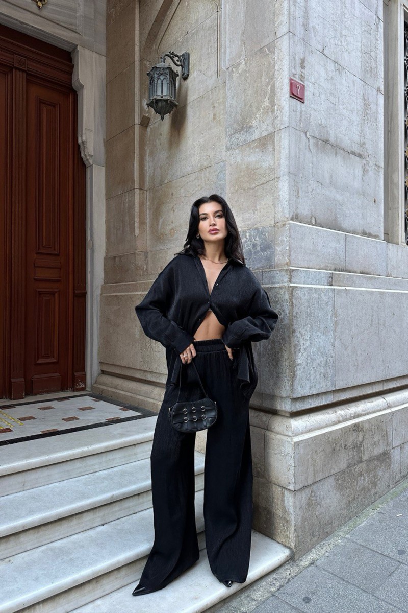 Kadın Takım - Parıltılı - Lila - Siyah