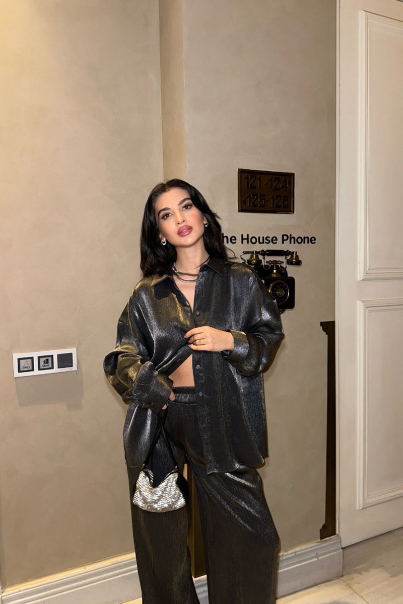 Kadın Takım - Parıltılı - Lila - Gri