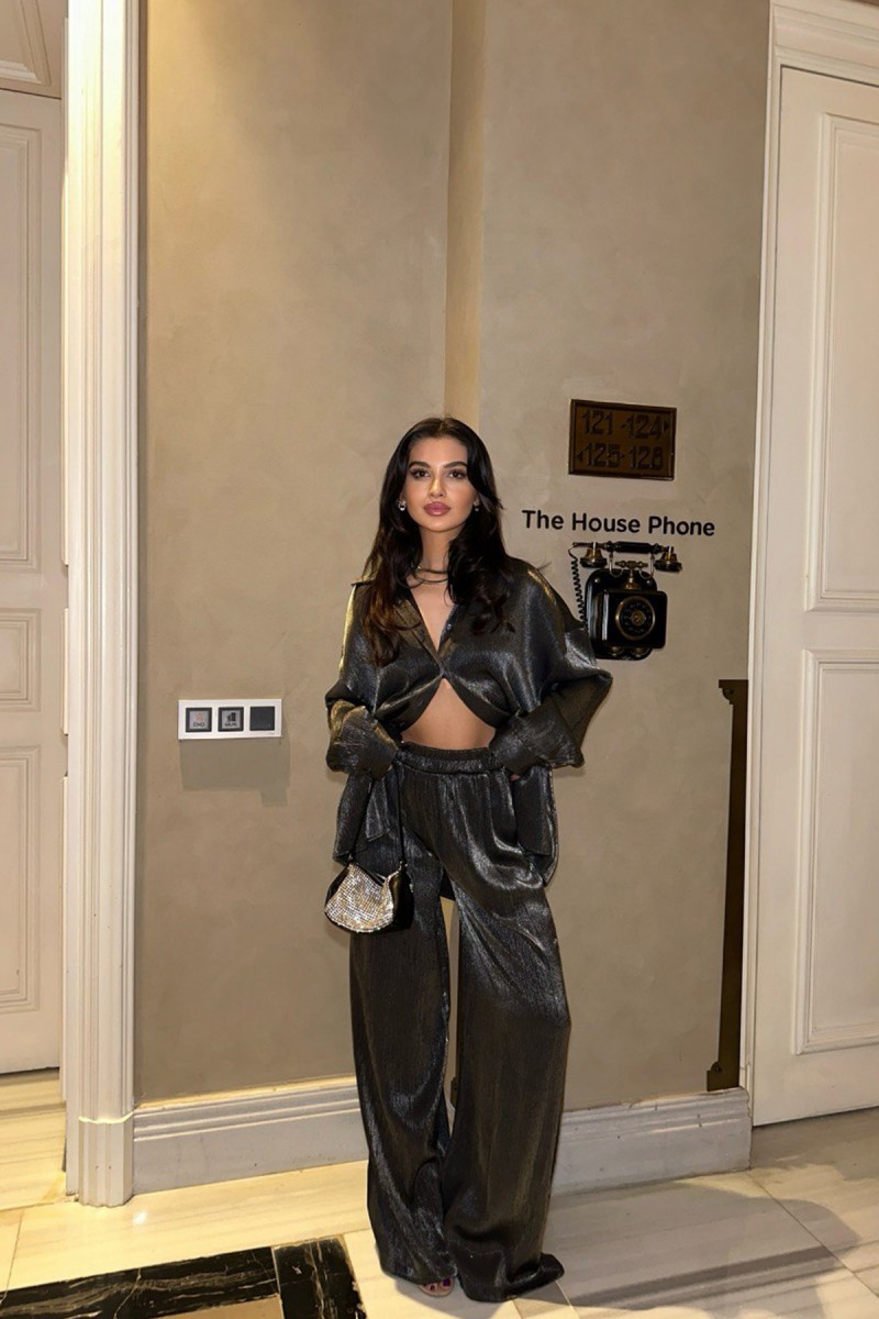 Kadın Takım - Parıltılı - Lila - Gri