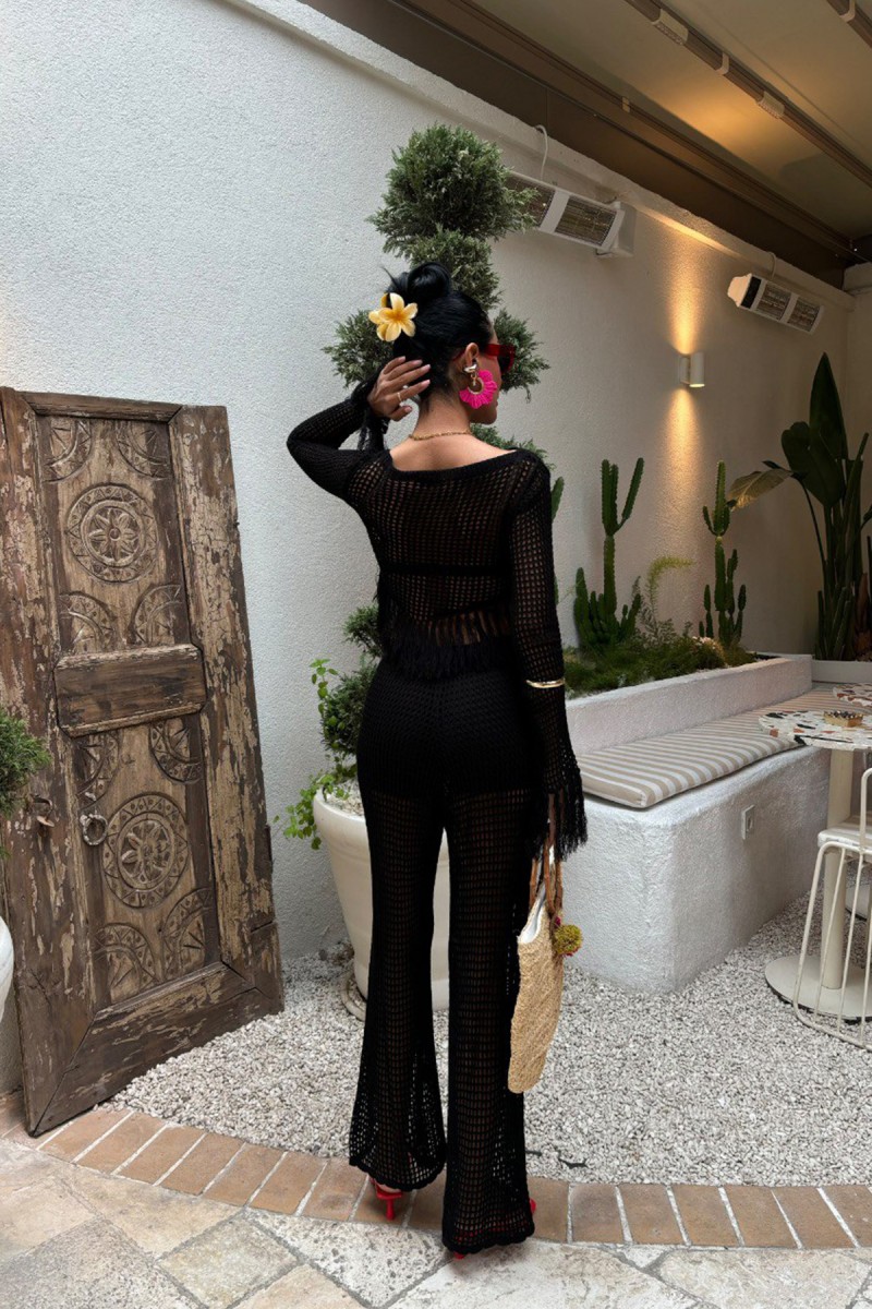 Womens Suit - Tassel - Maya - Black