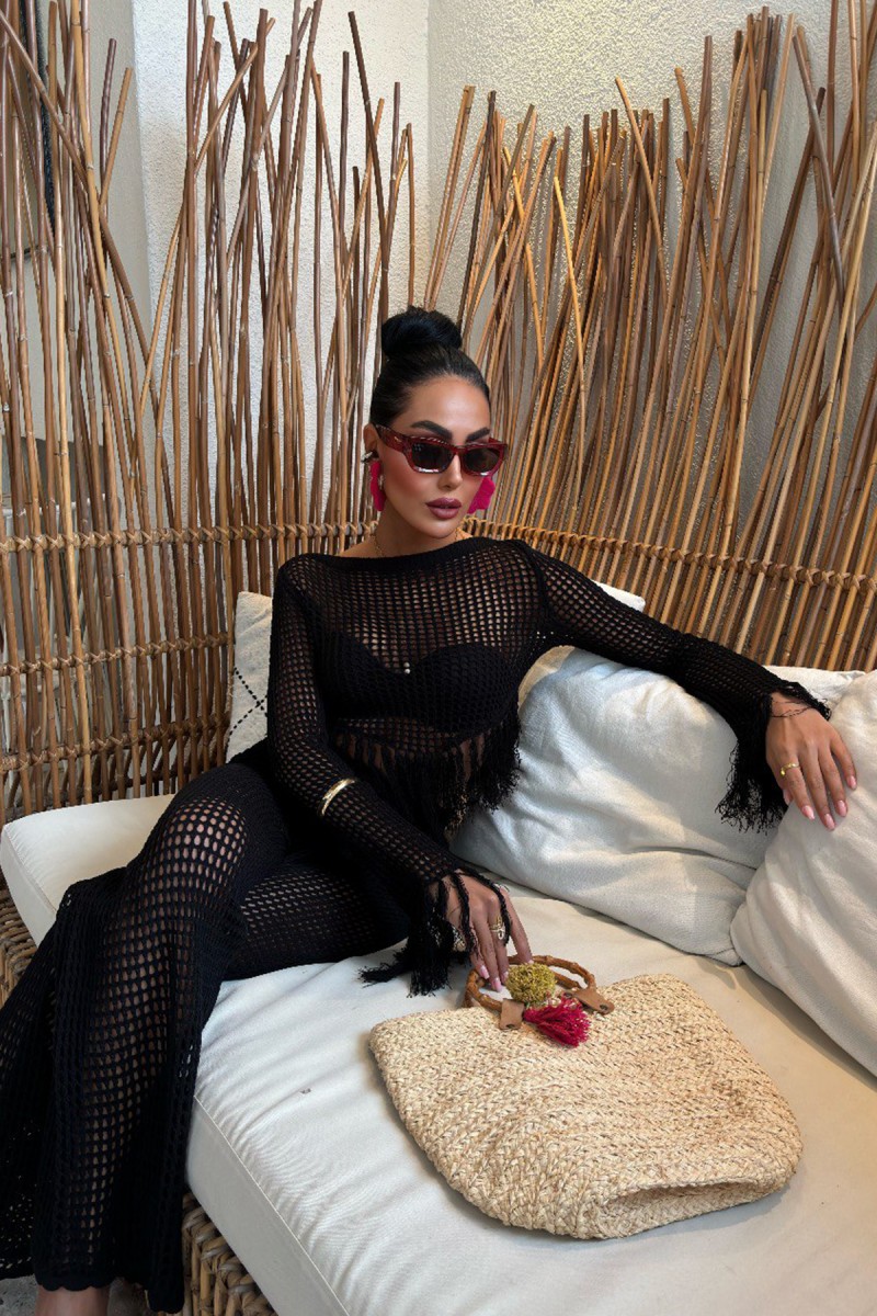 Womens Suit - Tassel - Maya - Black