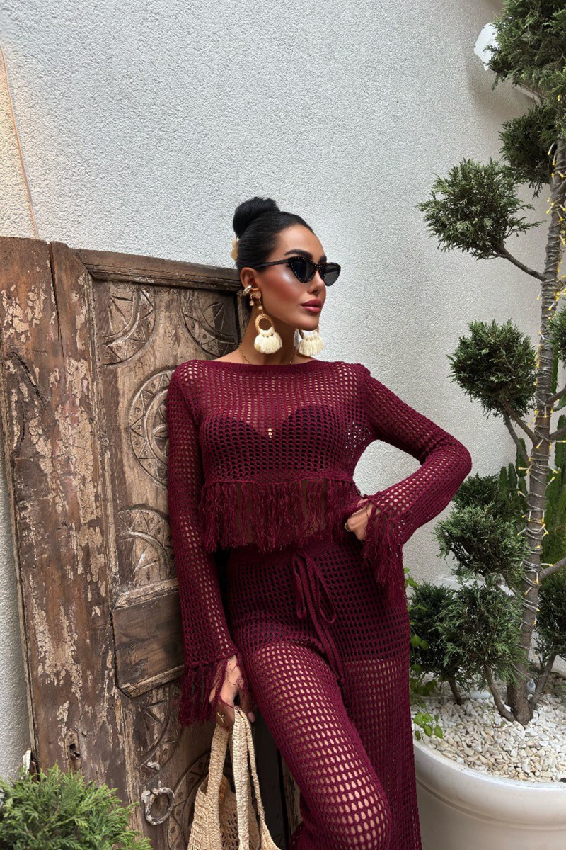 Womens Suit - Tassel - Maya - Red