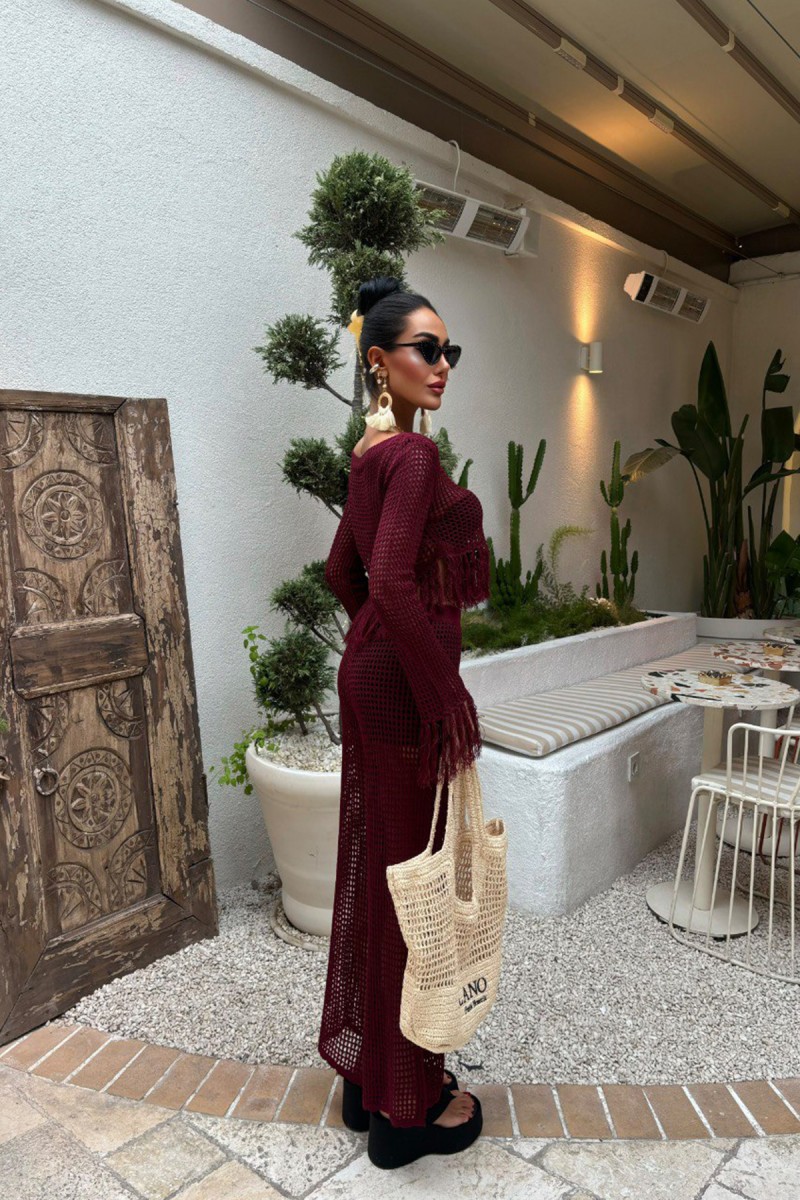 Womens Suit - Tassel - Maya - Red