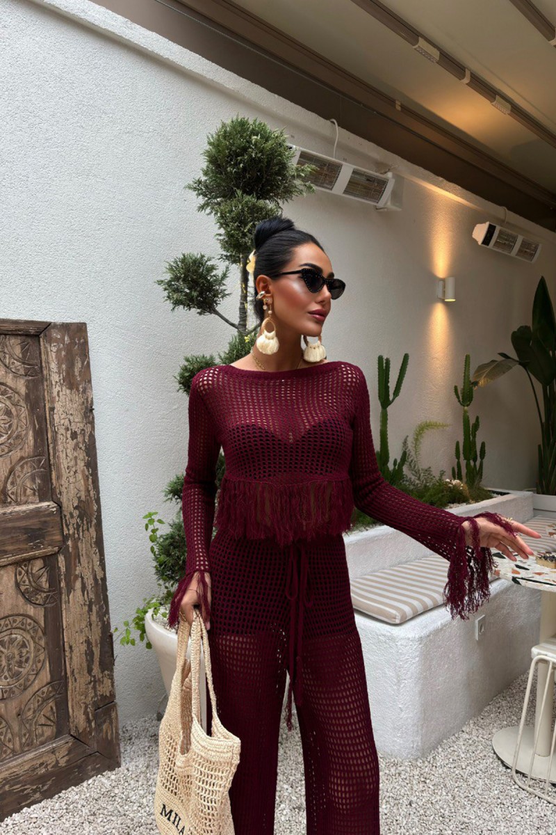 Womens Suit - Tassel - Maya - Red