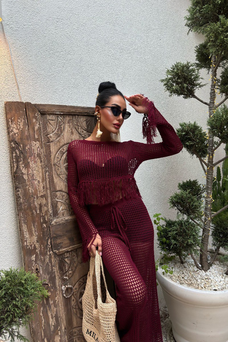 Womens Suit - Tassel - Maya - Red