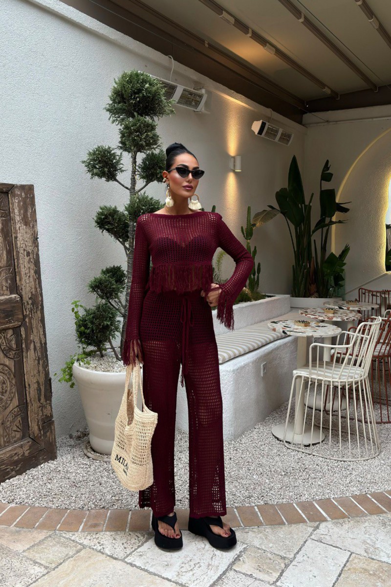 Womens Suit - Tassel - Maya - Red