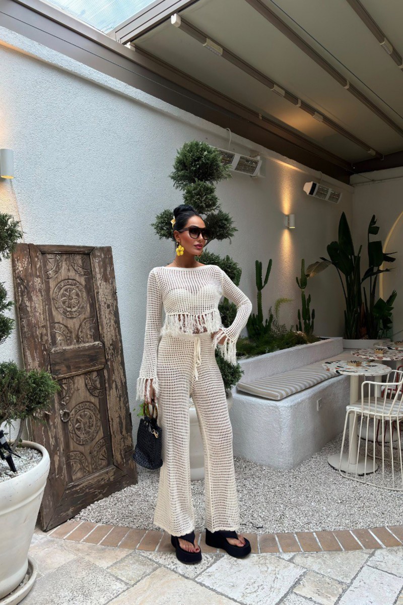 Kadın Takım - Püskül - Maya - Beyaz