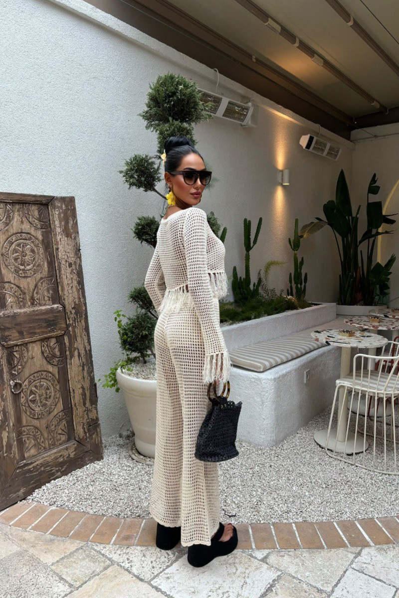 Womens Suit - Tassel - Maya - White