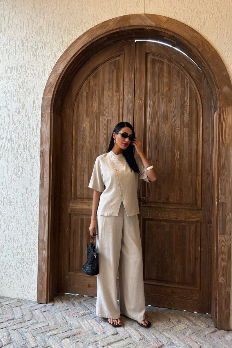 Kadın Takım - Keten - Addison - Bej
