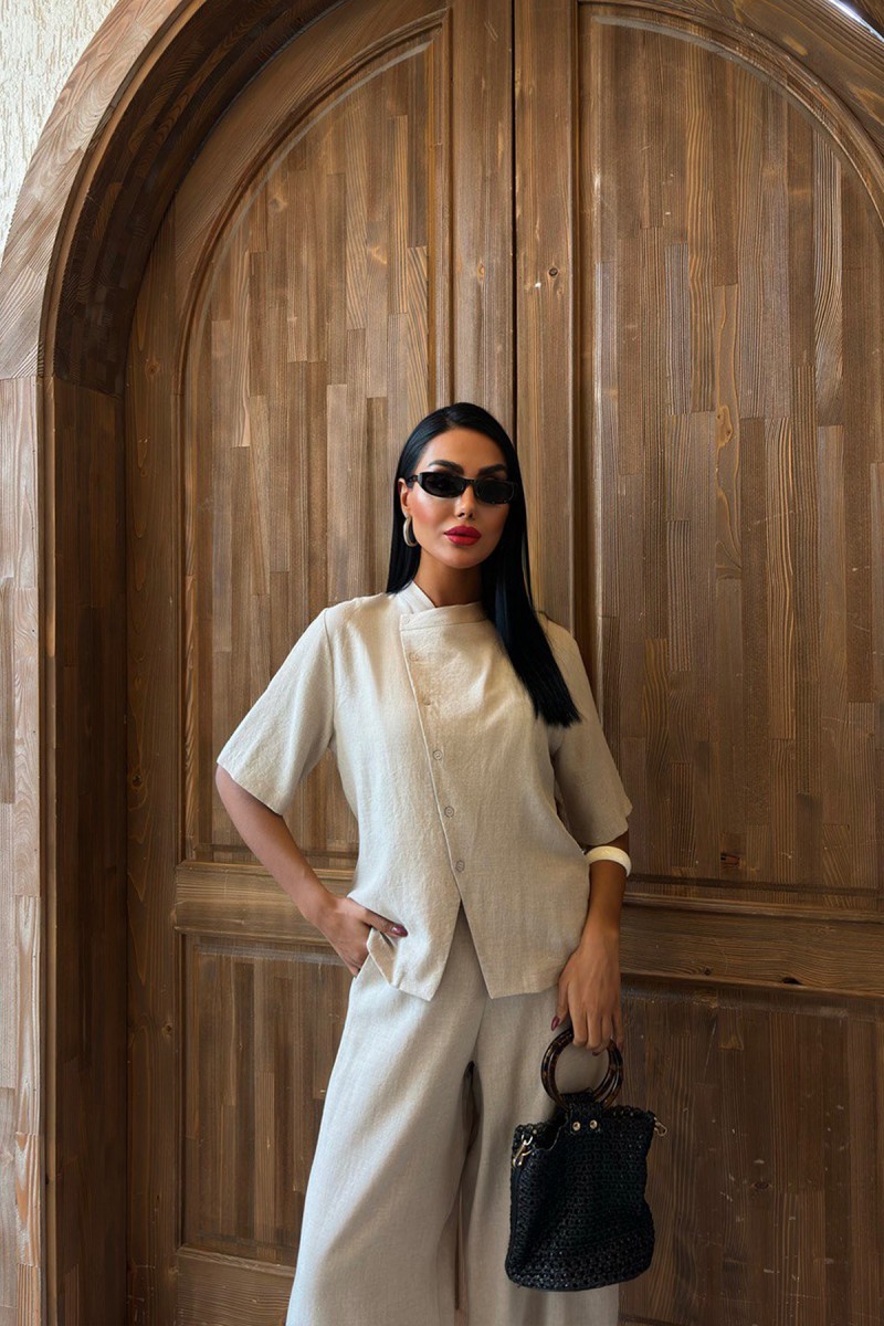 Kadın Takım - Keten - Addison - Bej