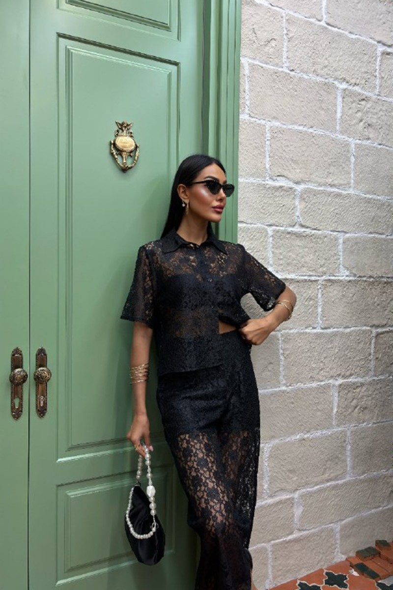 Kadın Takım - Astarlı - Ava - Siyah