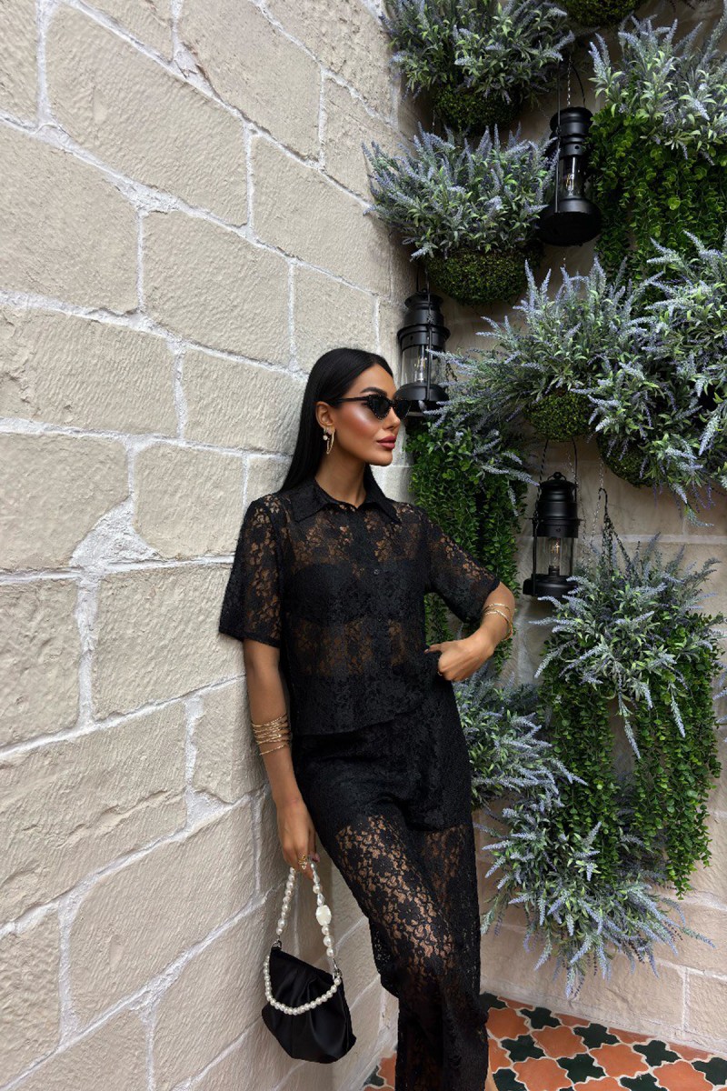 Kadın Takım - Astarlı - Ava - Siyah