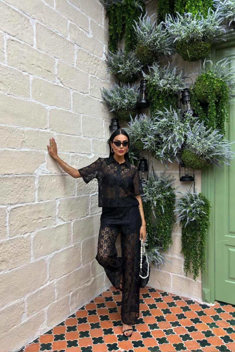 Kadın Takım - Astarlı - Ava - Siyah