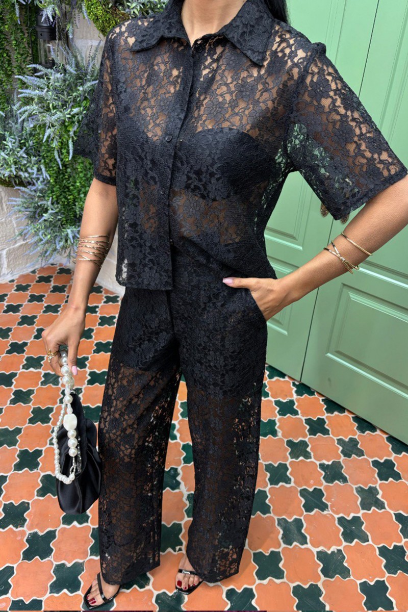 Kadın Takım - Astarlı - Ava - Siyah