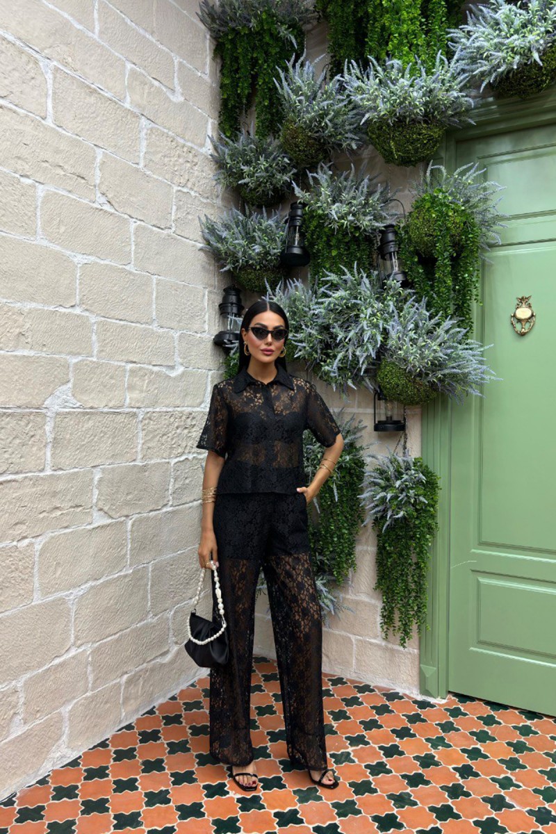 Kadın Takım - Astarlı - Ava - Siyah