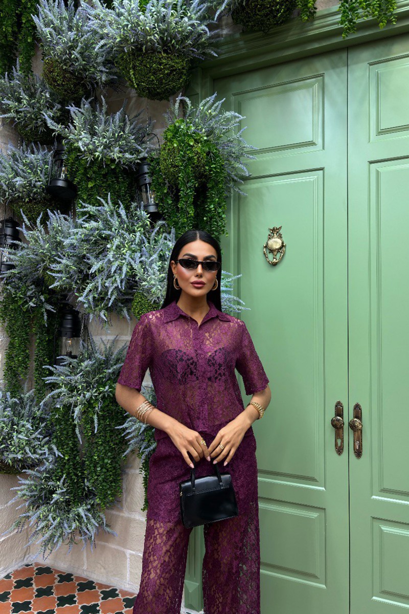 Kadın Takım - Astarlı - Ava - Mor