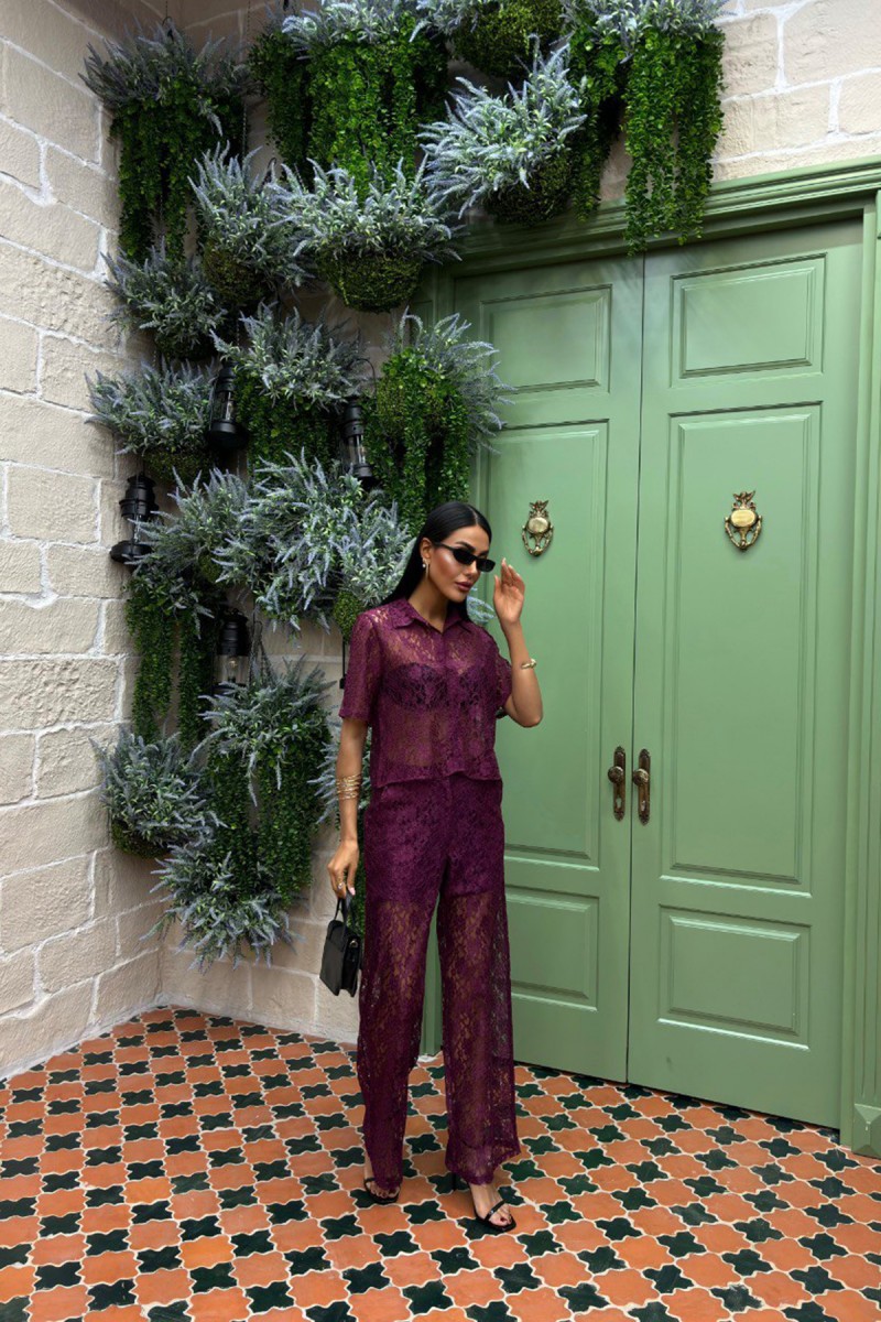 Kadın Takım - Astarlı - Ava - Mor