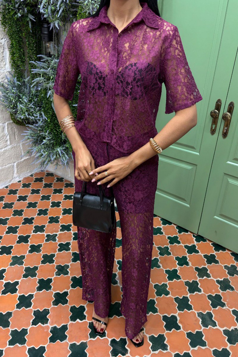 Kadın Takım - Astarlı - Ava - Mor