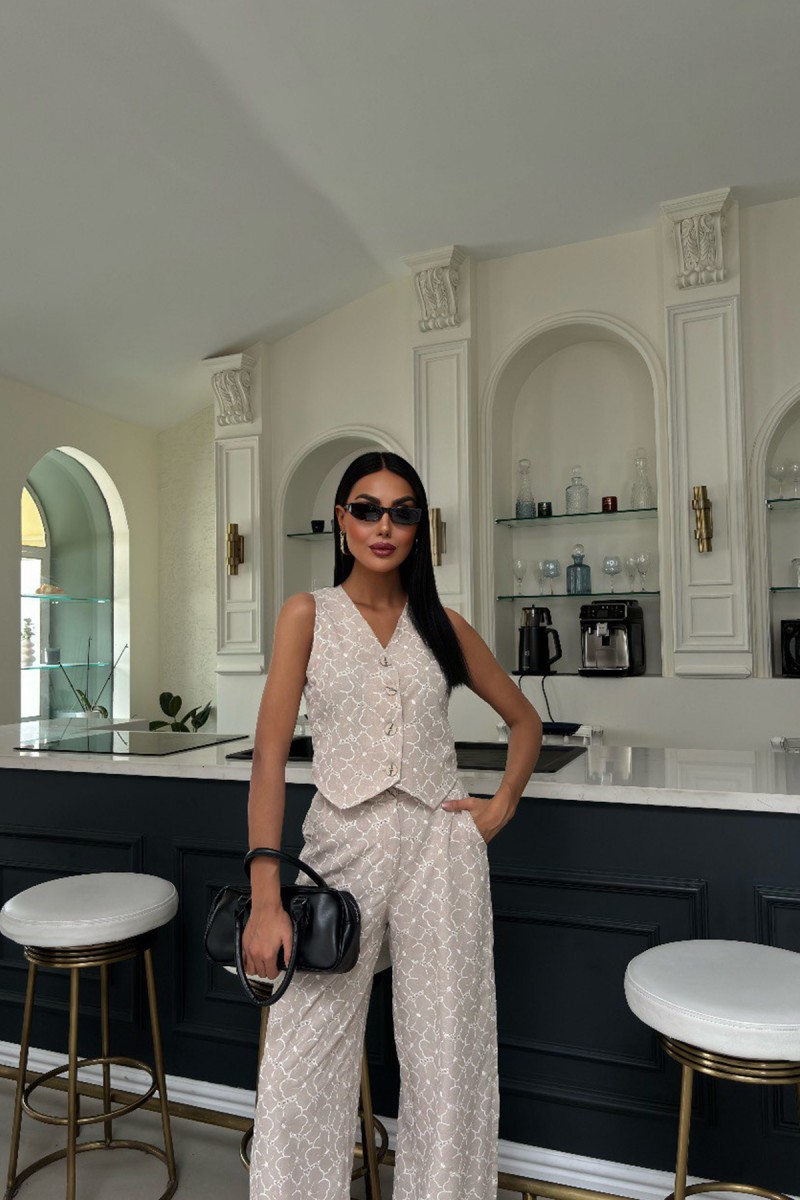 Womens Suit - Linen - Sofia - Beige