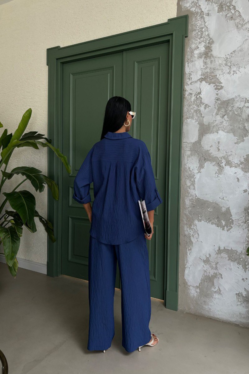 Kadın Takım - Çizgili - Emma - Mavi