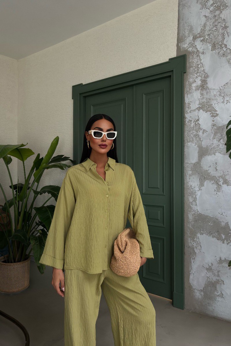 Kadın Takım - Çizgili - Emma - Yeşil