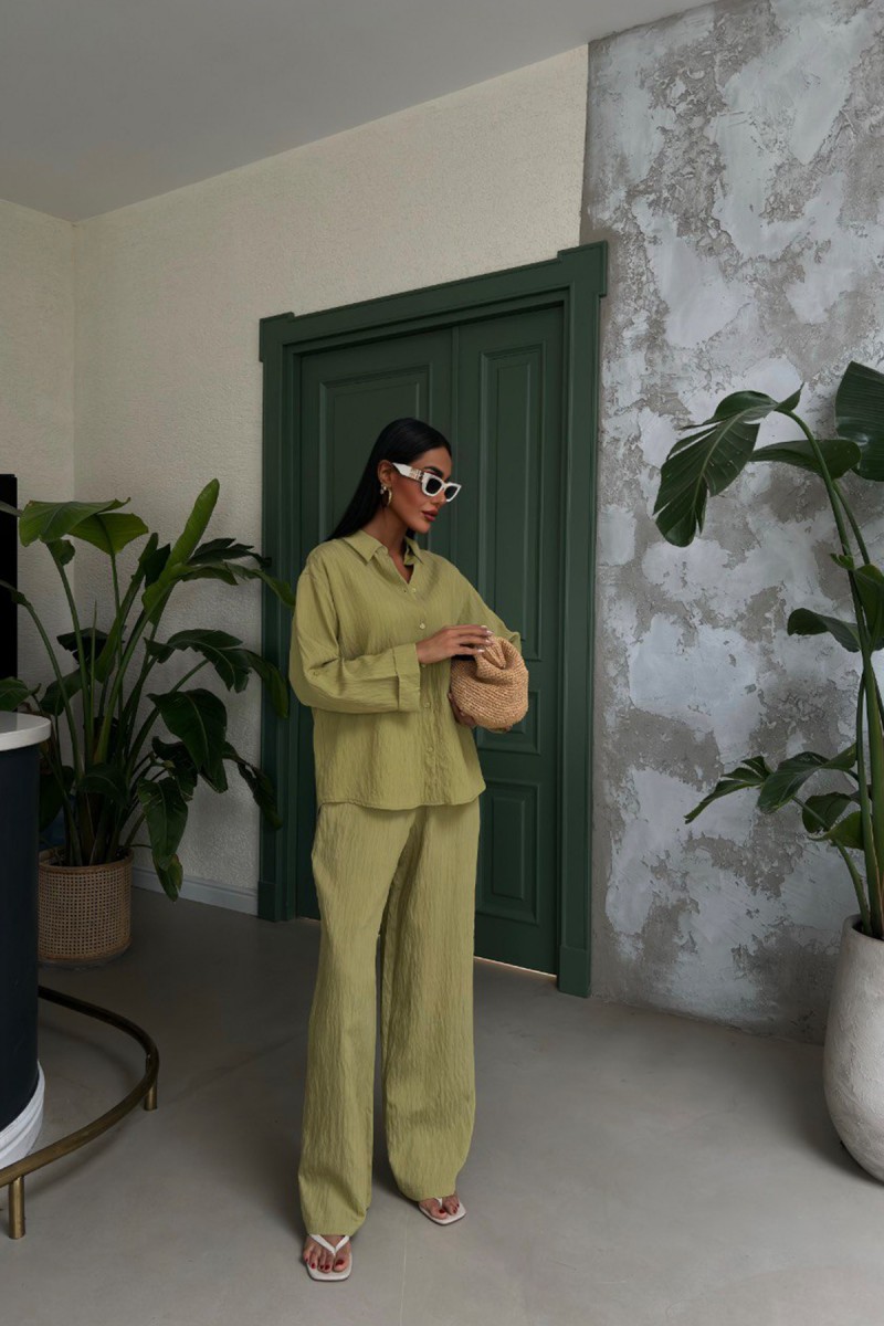 Kadın Takım - Çizgili - Emma - Yeşil