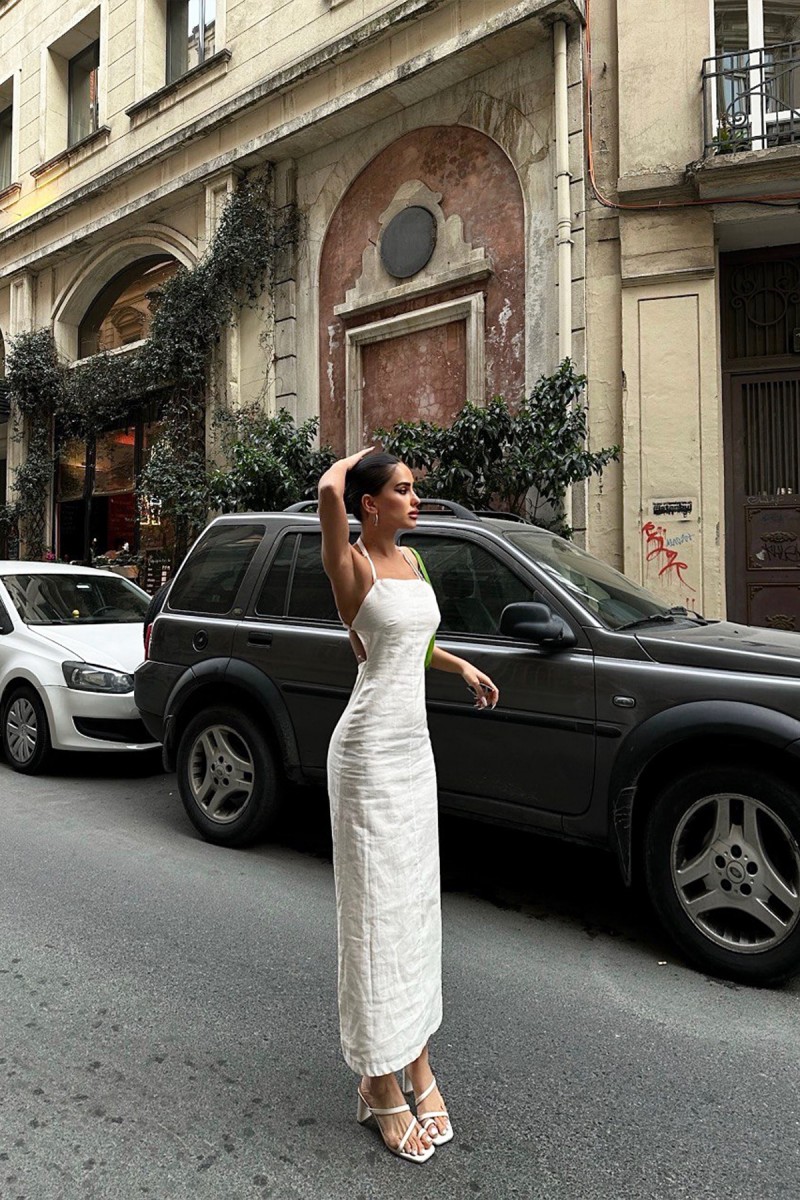 Kadın Elbise - Sırt Dekolteli - Alexa