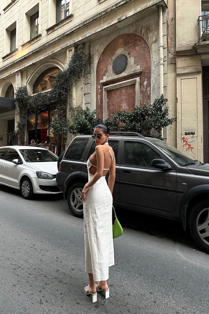 Kadın Elbise - Sırt Dekolteli - Alexa