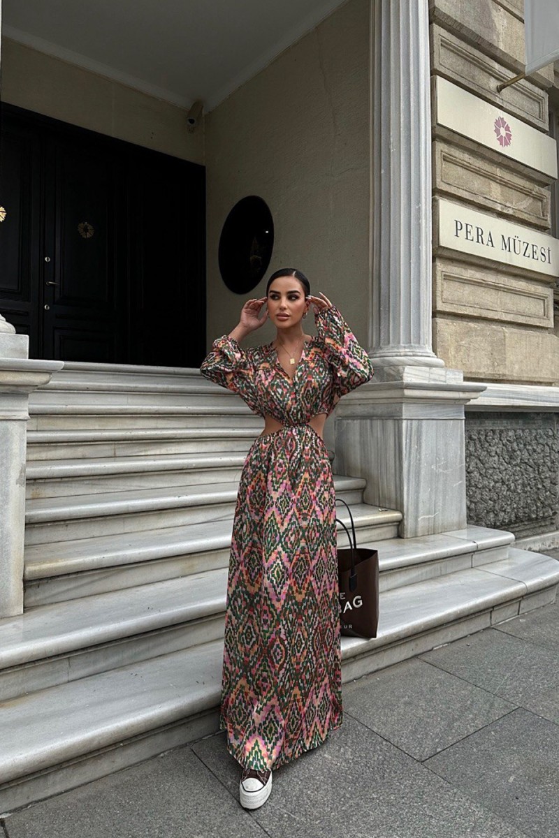 Kadın Elbise - Desenli - Gloria