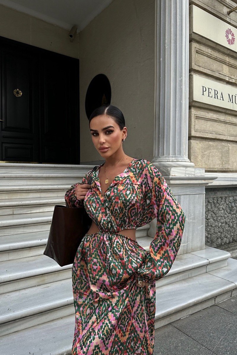 Kadın Elbise - Desenli - Gloria