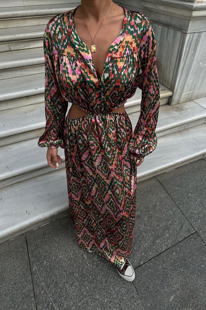 Kadın Elbise - Desenli - Gloria