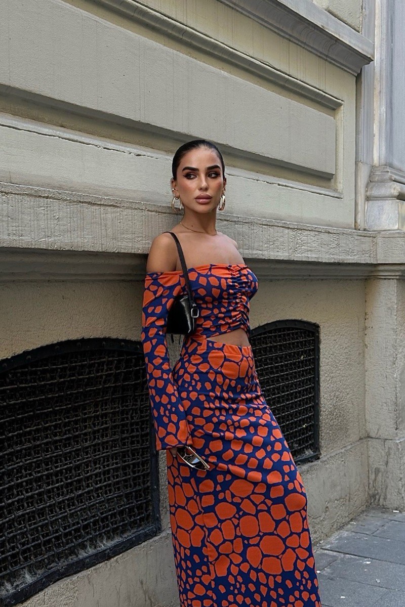 Kadın Elbise - Desenli - Evelyn