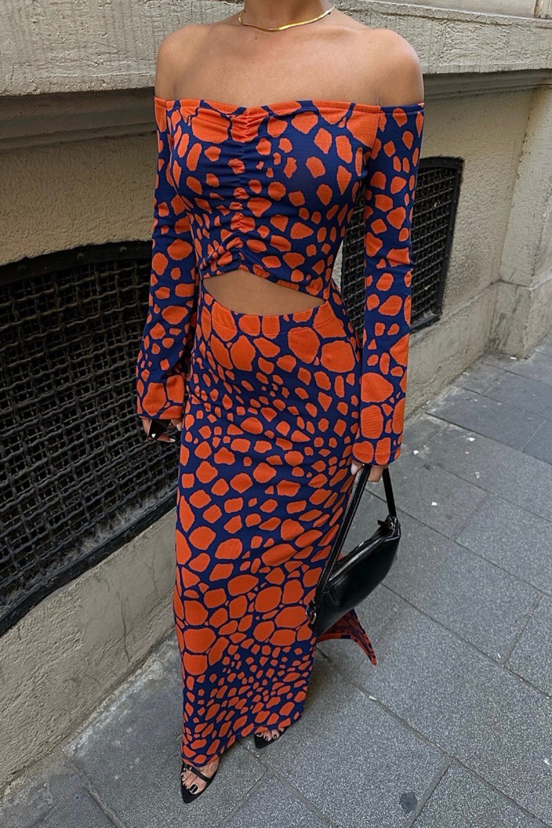 Kadın Elbise - Desenli - Evelyn