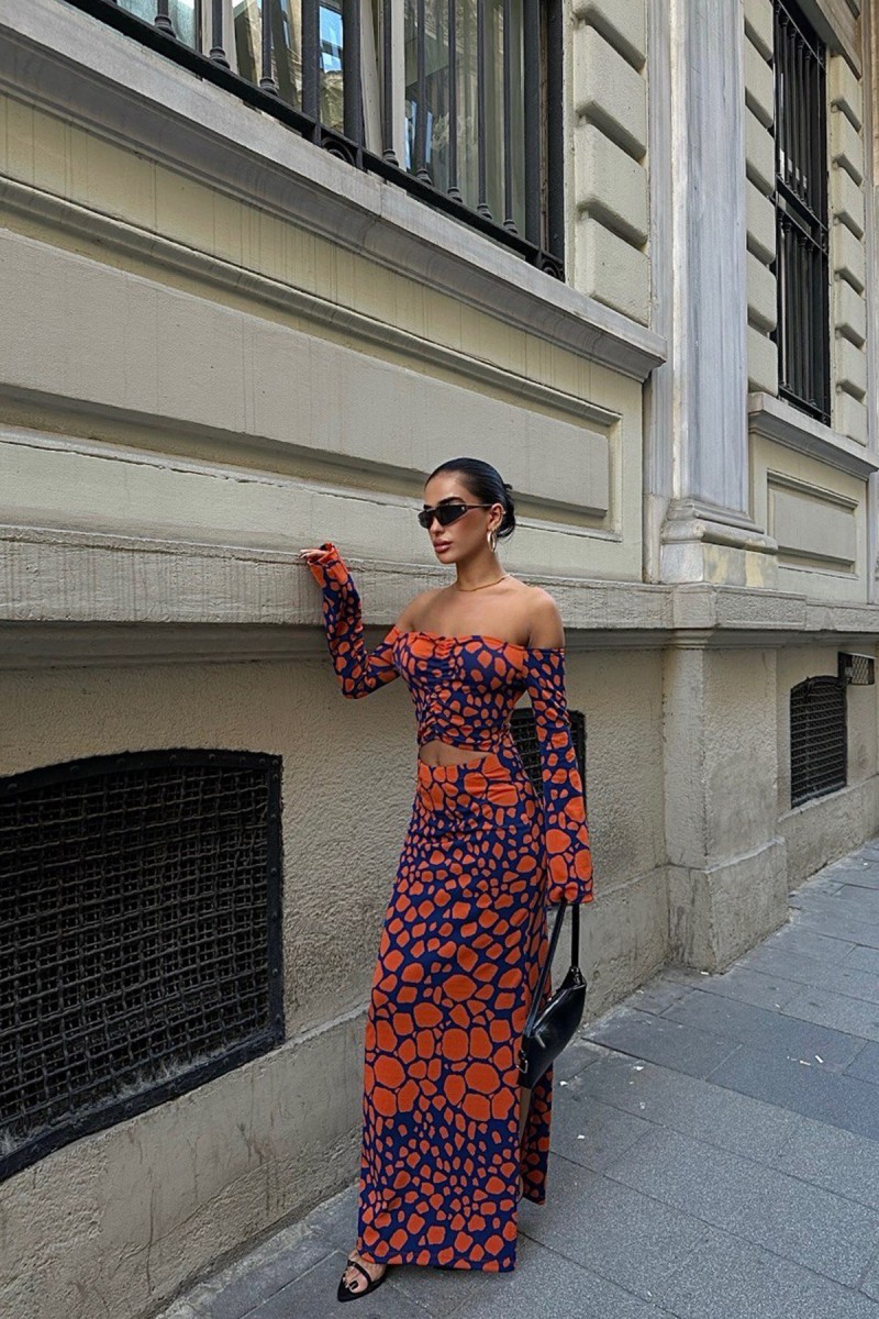 Kadın Elbise - Desenli - Evelyn